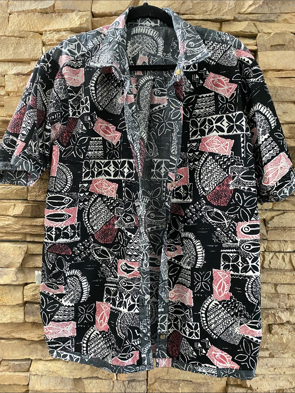 Cooke Street Printed Button Down Shirt Cotton Relaxed Hawaiian Size L - Picture 9 of 9